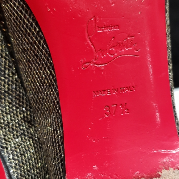 Authentic Christian louboutin black and gold flats - Picture 4 of 8